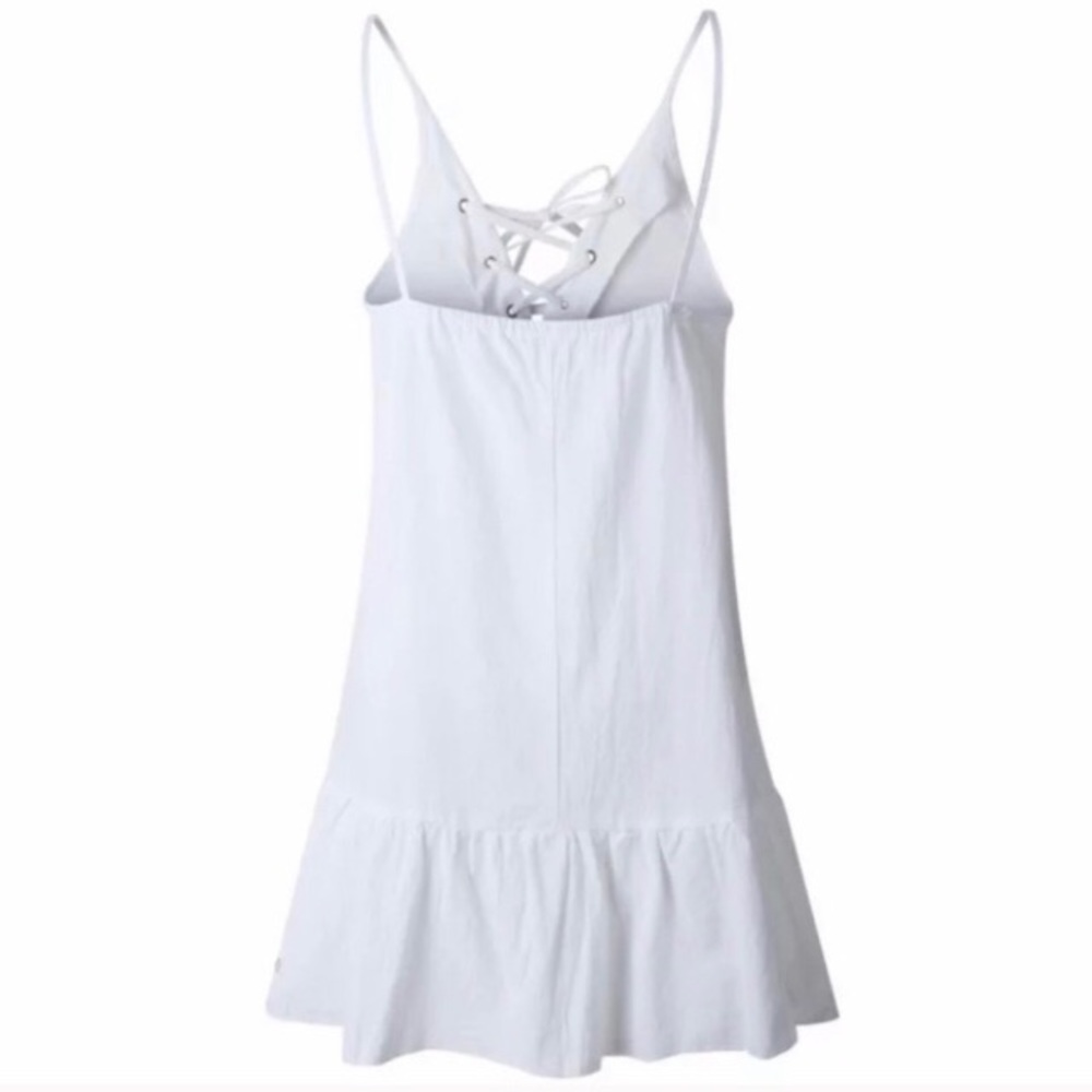 🔥SALE!🔥White Boho Linen Dress🔥Only 1 left! - Picture 3 of 5